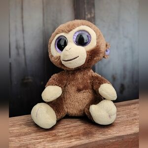 Ty Beanie Boos Coconut the Monkey 6"/15cm Plush Stuffed Toy Purple Glitter Eyes